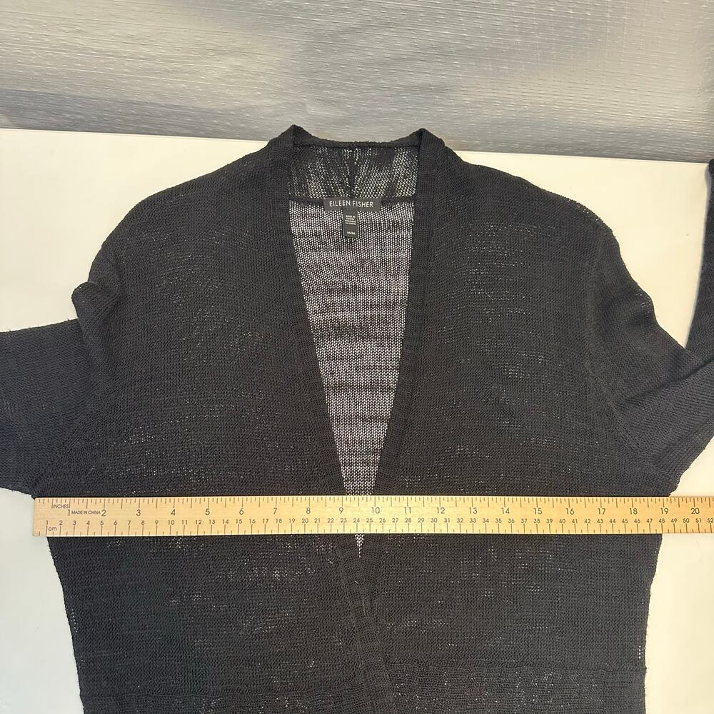 Eileen Fisher Womens Linen Open CardiganLightweight Lagenlook Minimalist Casual - Picture 7 of 8